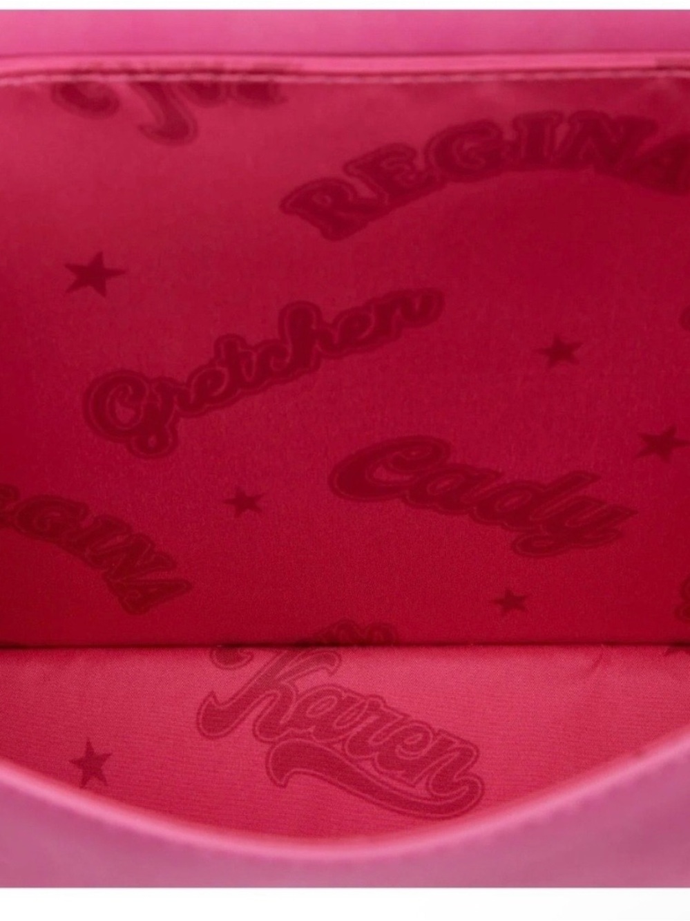 Mean Girls Loungefly Pink Tweed & Faux Leather Crossbody with Lipstick Clasp NWT - Picture 4 of 7